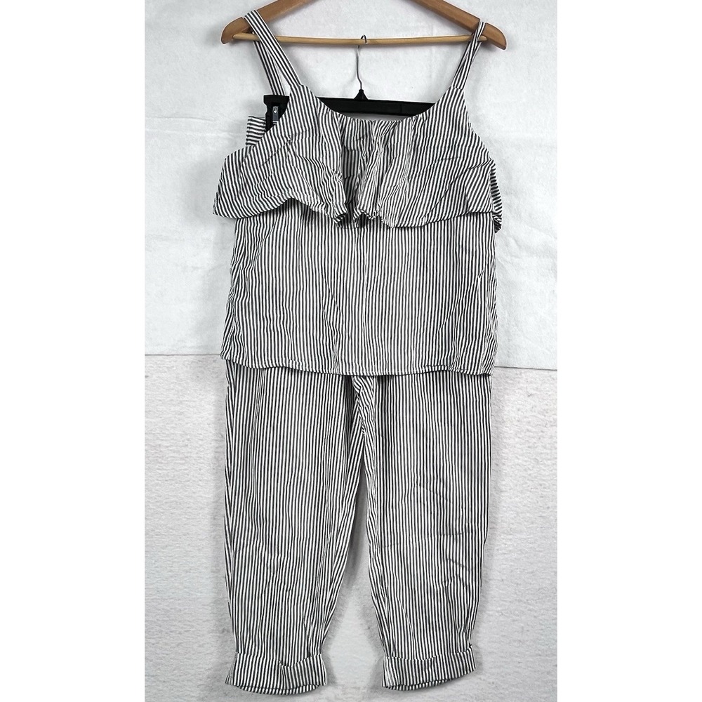 Michael Stars Striped Tank Top & Pants Set Small Great Condition Cottagecore